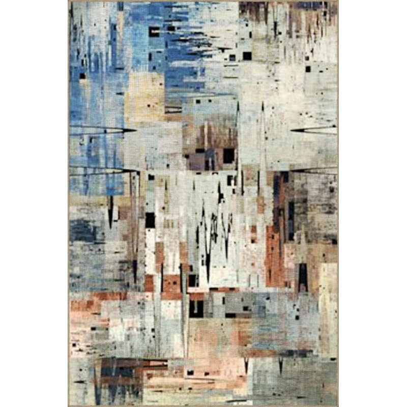Multicolored Abstract Patterned Creative Modern Decorative Carpet, Rectangle 2'4" x 4'