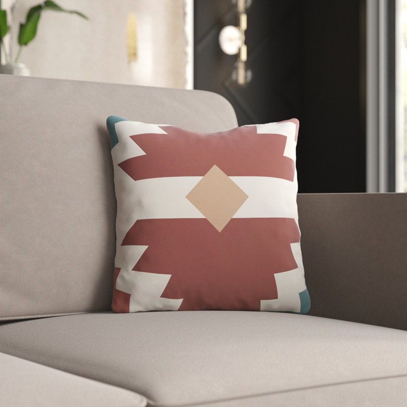 Outdoor Square Pillow Cover and Insert, Orange