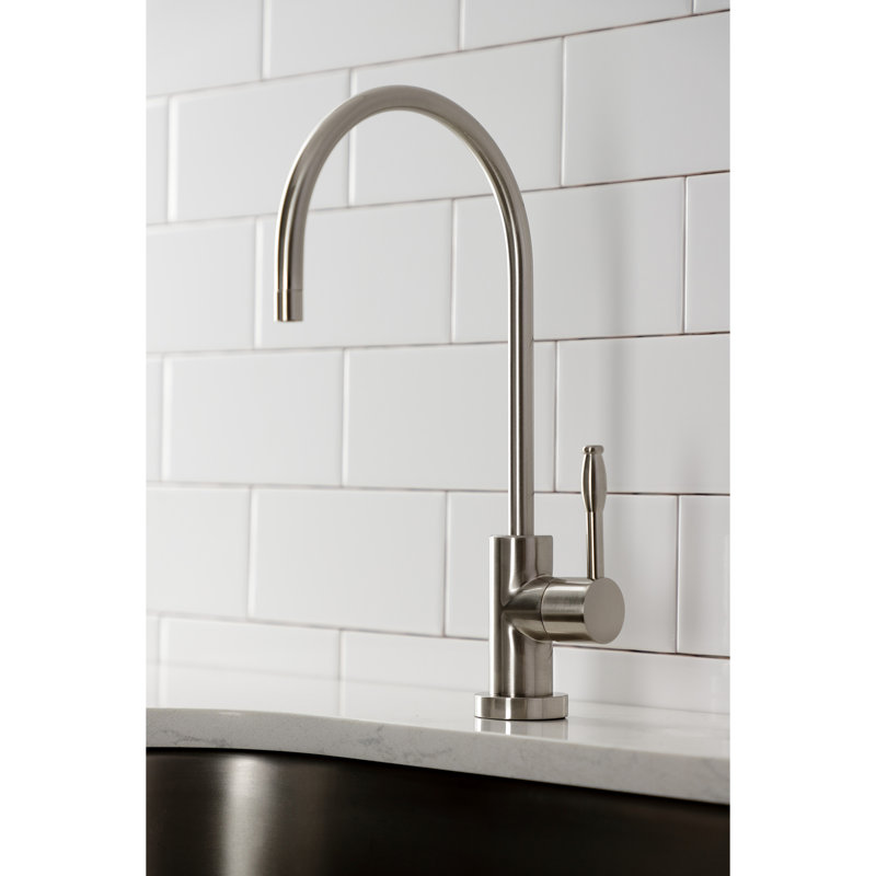 Kingston Brass Nustudio Single-Handle 1-Hole Deck Mount Water Filtration Faucet, Brushed Nickel