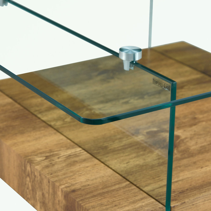 2-Tier Square Coffee Table, Natural