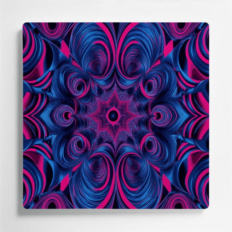 Art mural bleu op Op 20, H 16 po x l 16 po