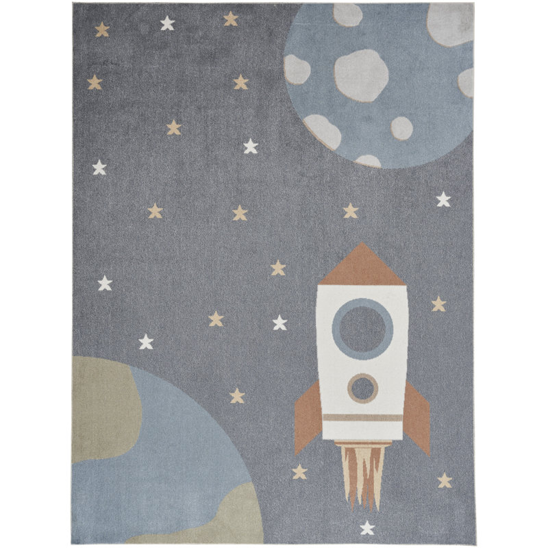 Hanfurd Machine Woven Polypropylene Plastic Rug, Rectangle 7'10" x 10'