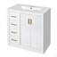 Ensemble de meuble-lavabo 30 po avec lavabo en céramique, armoire de rangement en bois massif, ensemble de meuble-lavabo autoportant avec 3 tiroirs et portes à fermeture douce-976625838
