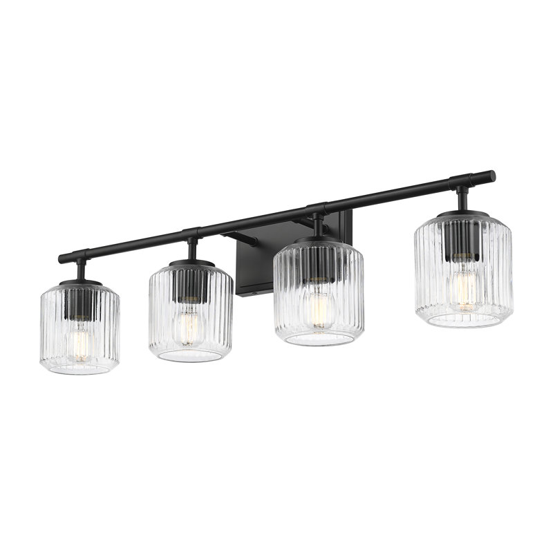 Braggs 4 Light Vanity, Matte Black