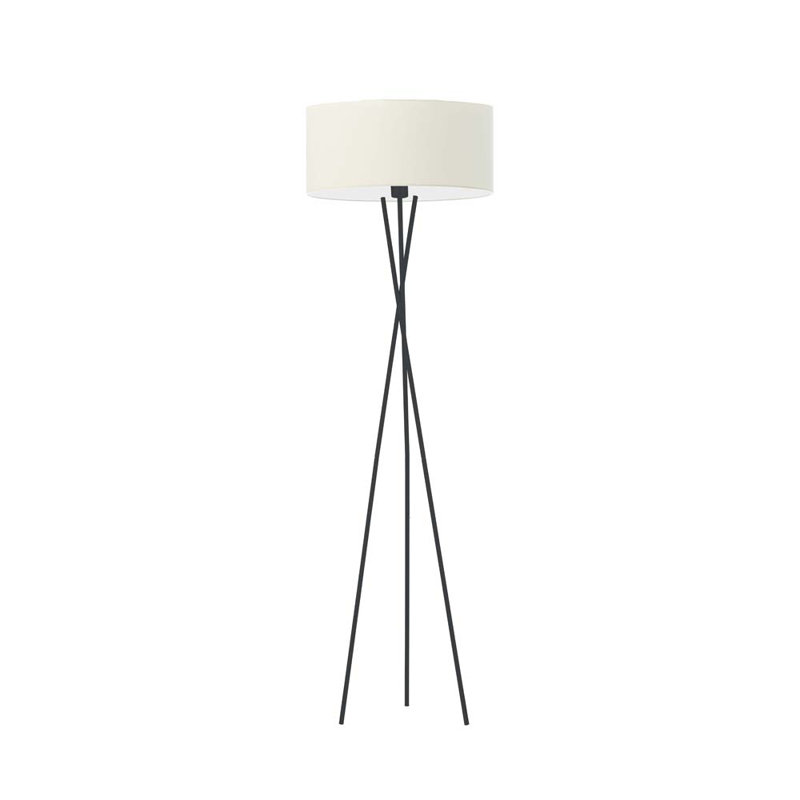 Arless 160cm Tripod Floor Lamp, Black, Ecru