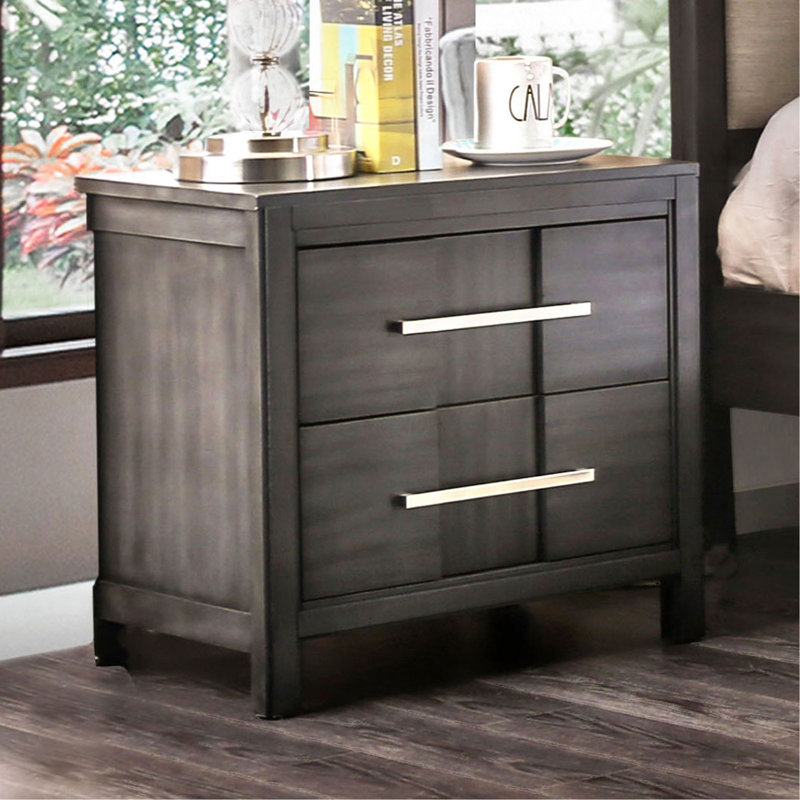 Magnifique table de chevet 1pc, Gris