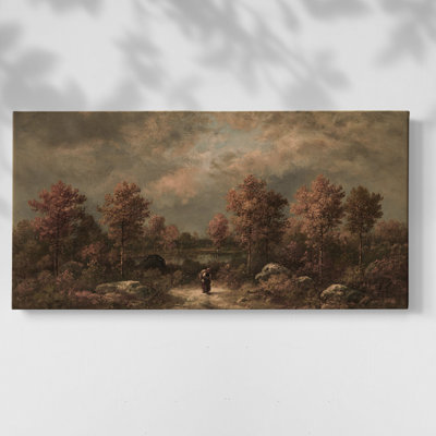 Série paysage - DCCXLVI - Toile tendue avec châssis encadré - Prêt à être accroché