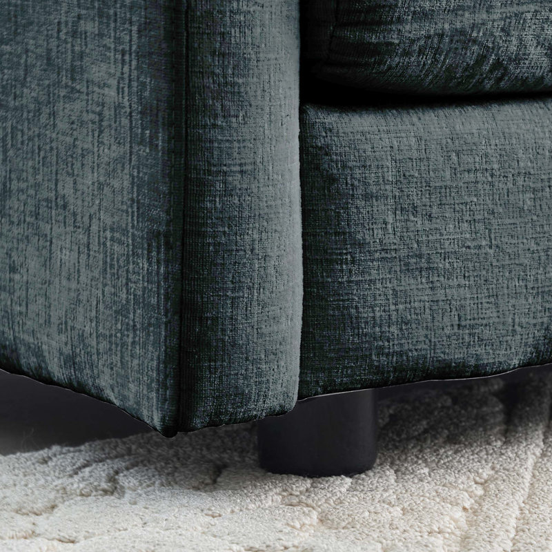 Canapé modulaire respirant en chenille grise avec confort modulaire spacieux et relaxant