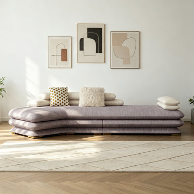 Italian Minimalist Purple Design Sofa