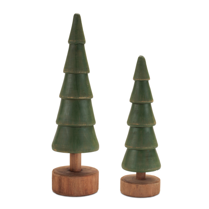 Arbre rustique en bois rustique (ensemble de 2)