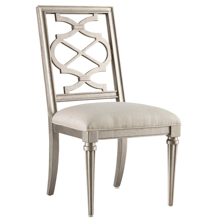 Morrissey Cross Back Side Chair in Silver