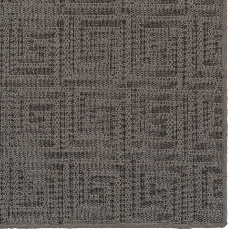 Keyva Jute/Sisal Geometric Indoor Rug, Rectangle 8' x 10'