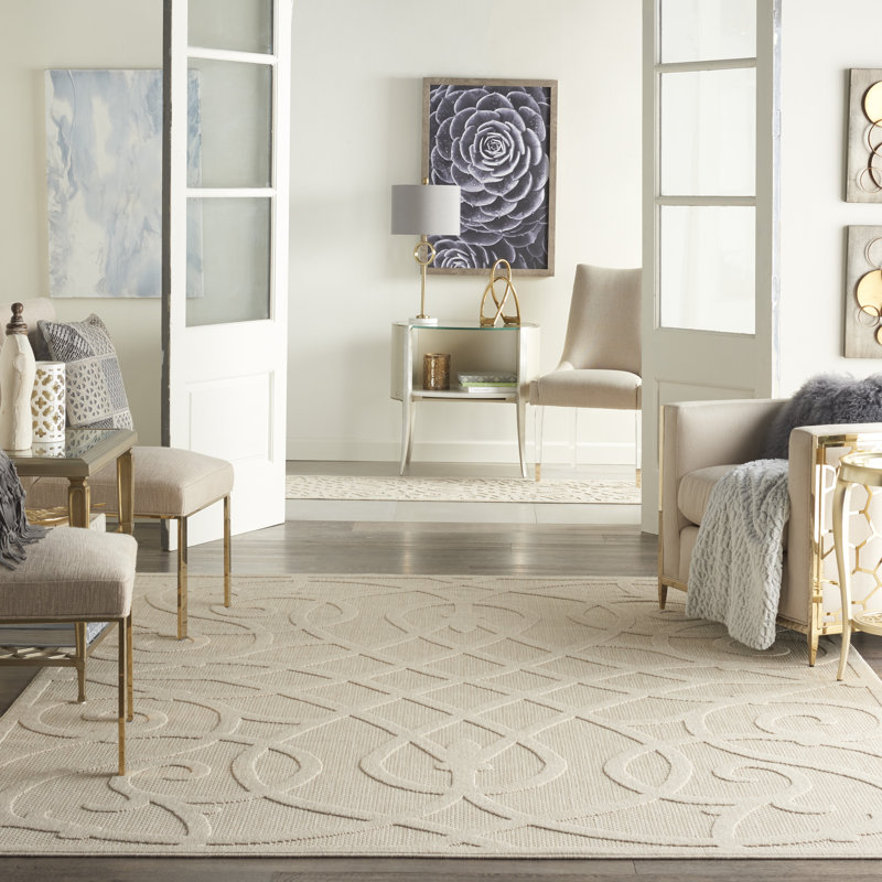 Yajat Geometric Indoor / Outdoor Rug, Rectangle 8'10" x 11'10"
