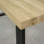 Isaias Oak Solid Wood Top Metal Base Dining Table-2100816749-2100816758