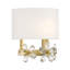 Dahlia 1-Light Wall Sconce in Warm Brass