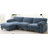 123*55" Modern U-shaped Sectional Sofa with Console,Cup Holders and USB Charger,6 Seat Upholstered Symmetrical Indoor Furniture-1994712598