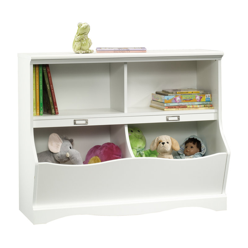 Multifunctional White Bookcase/ For , Rounded Edges , Simple Assembly Instructions Versatile Top Surface