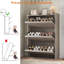 Armoire à chaussures 24 paires avec 3 tiroirs rabattables, armoire à chaussures en bois avec tablette réglable-1625048683