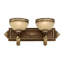 Éclairage pour meuble-lavabo à 2 lumières à intensité variable bronze doré avec accents dorés Cutlerville