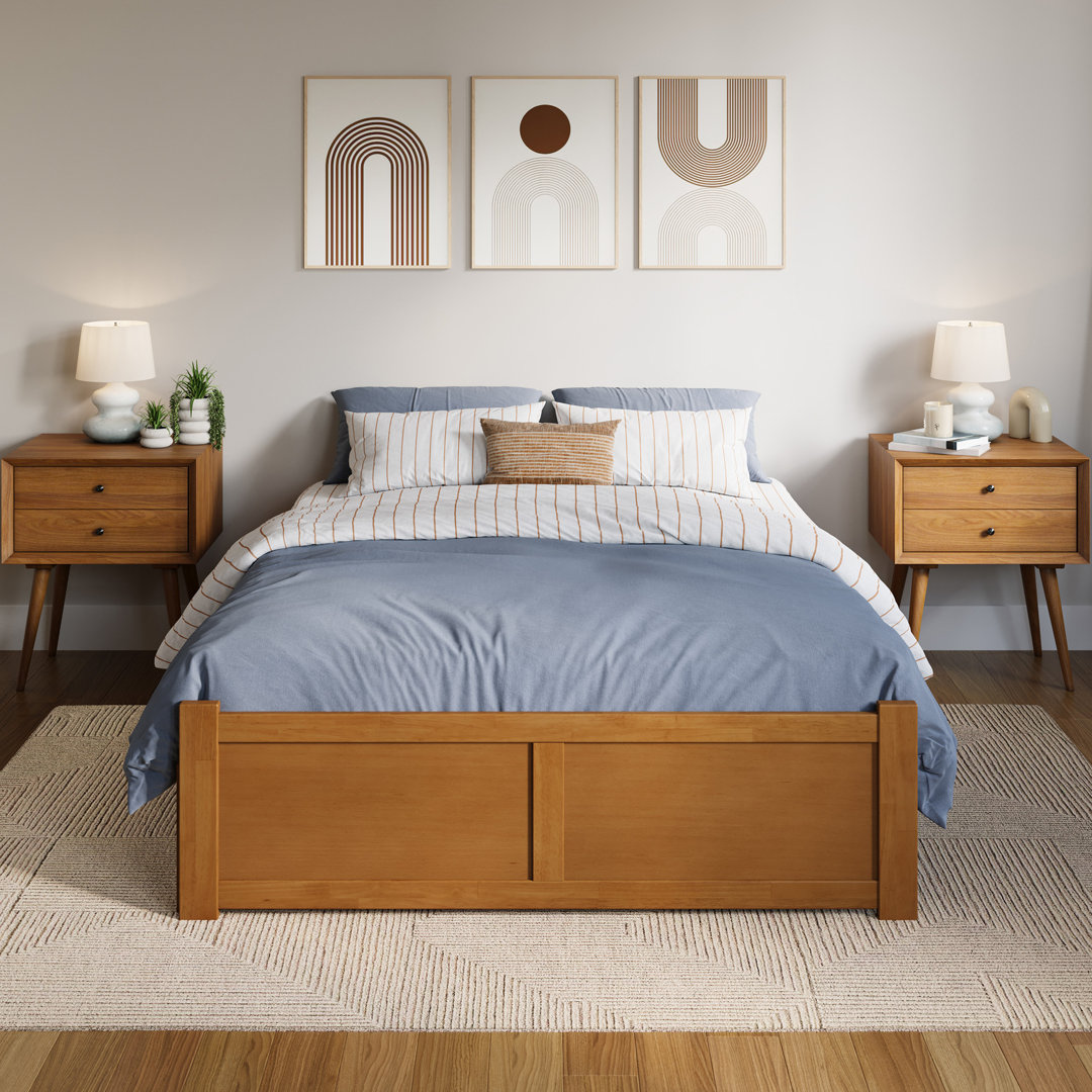 Solid Wood Platform Storage Bed AFI Furnishings 