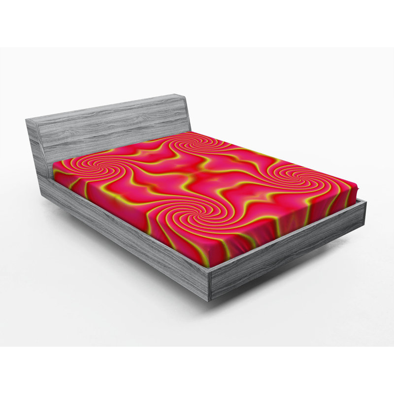 Microfiber Abstract Fitted Sheet, Queen Fitted Sheet