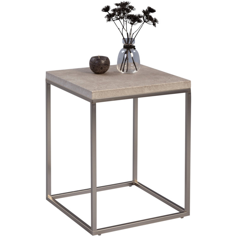 Devos Frame End Table, Grey, Grey