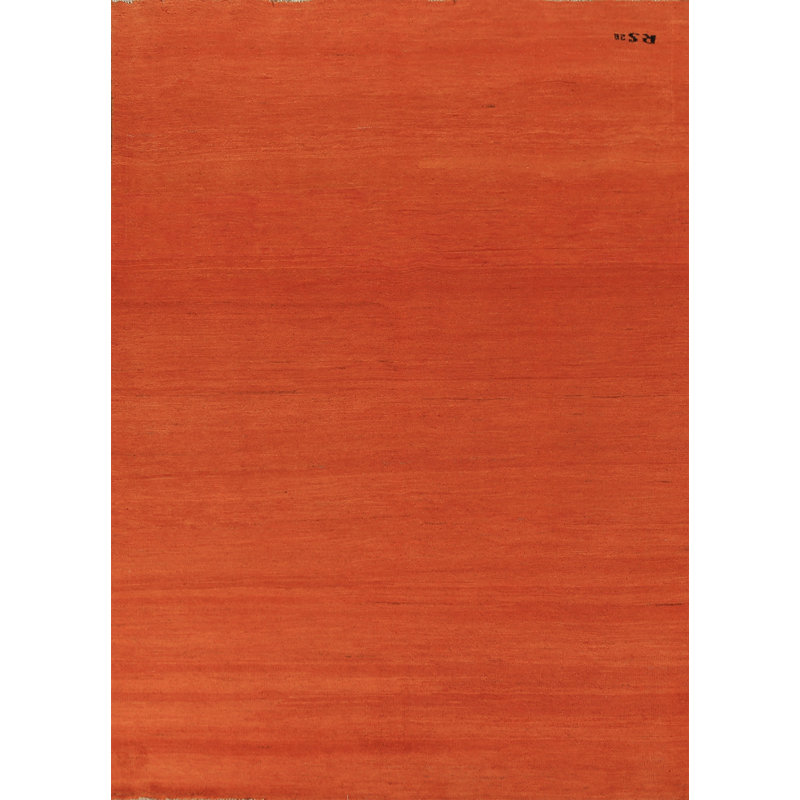 Tapis orange moderne Gabbeh 6 x 8