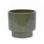 Ensemble de pots à fleurs en céramique émaillée à la main de 3, 15/12/9 pouces de diamètre, pour plantes grasses et jardin intérieur et escalier intérieur, argile poreuse respirante, vert terreux-131020980