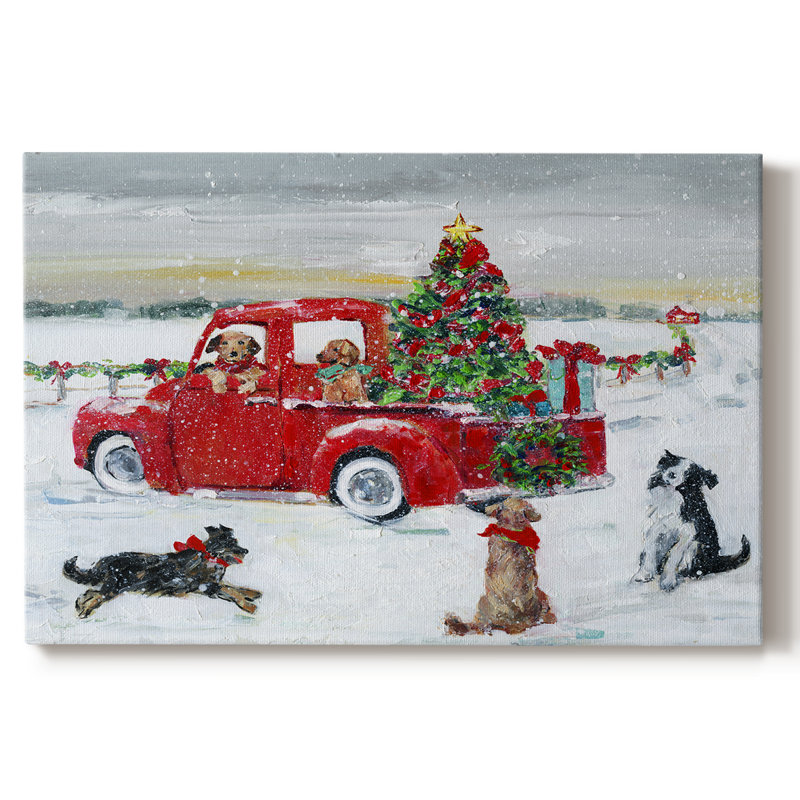 Art de vacances de Noël III - Toile tendue avec châssis - XVII, H 16 po x l 24 po