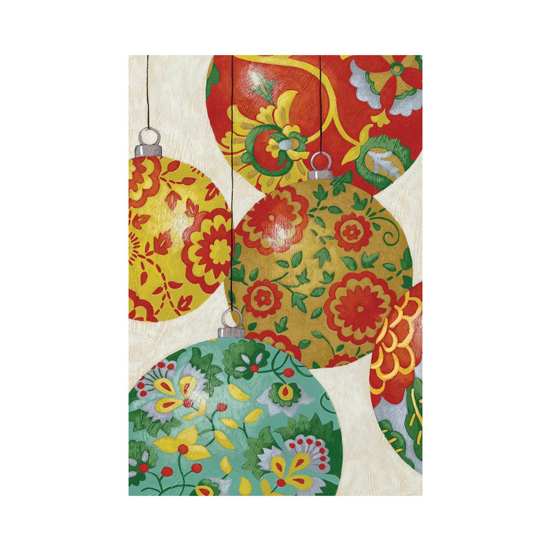 «Christmas Cheer I» par Chariklia Zarris, impression sur toile tendue, H 18 po x l 12 po x 1,5 po