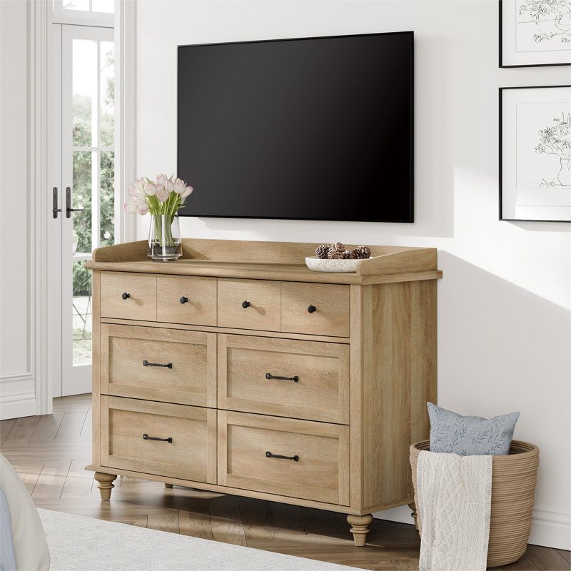 Allyssa 47.2'' W 6 - Drawer Dresser, Oak
