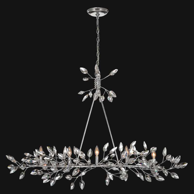 Bosley 5 - Light Kitchen Island Pendant, Silver / Clear