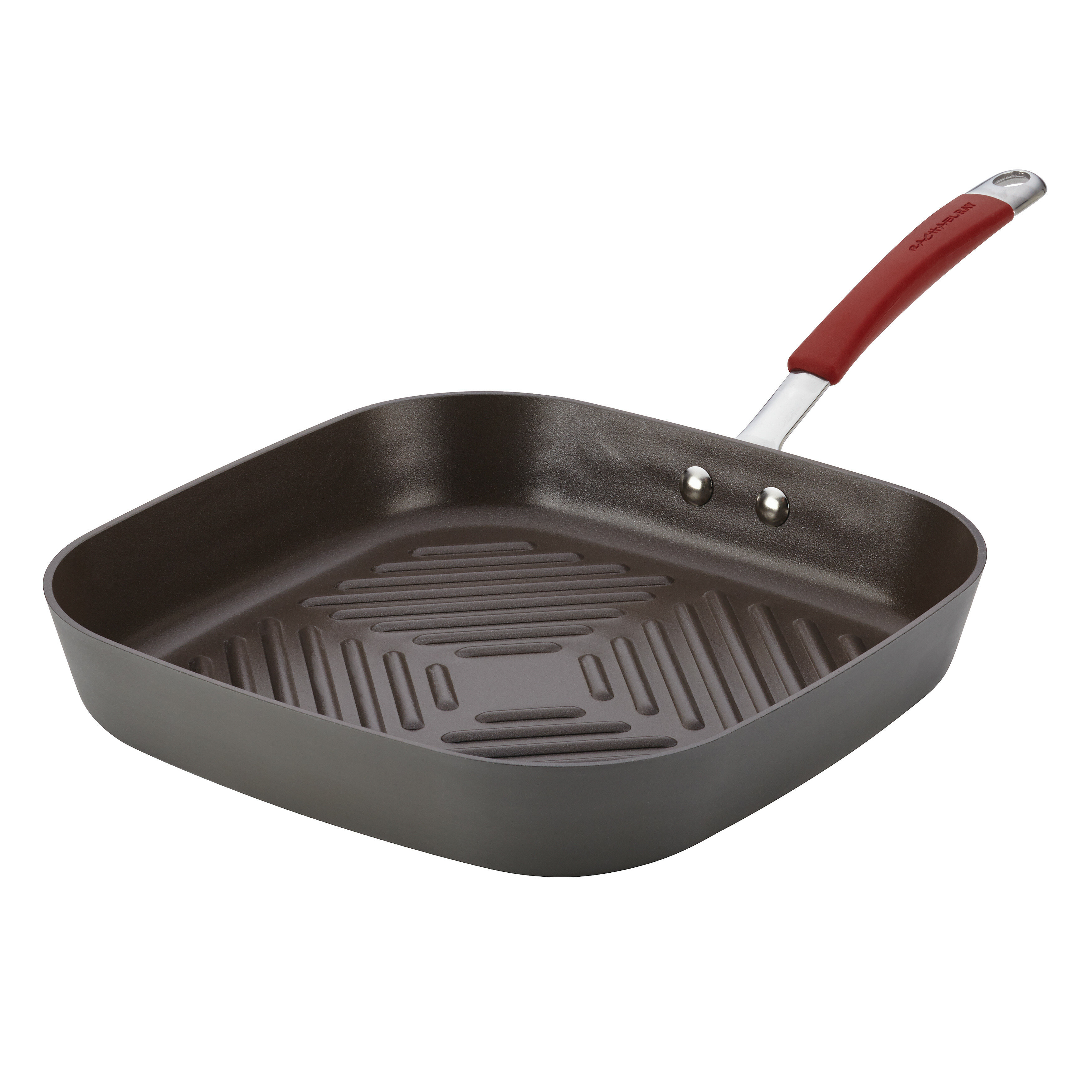 Cuisinart Orange Enamel Cast Iron 9.25 in. Grill Pan Griddle