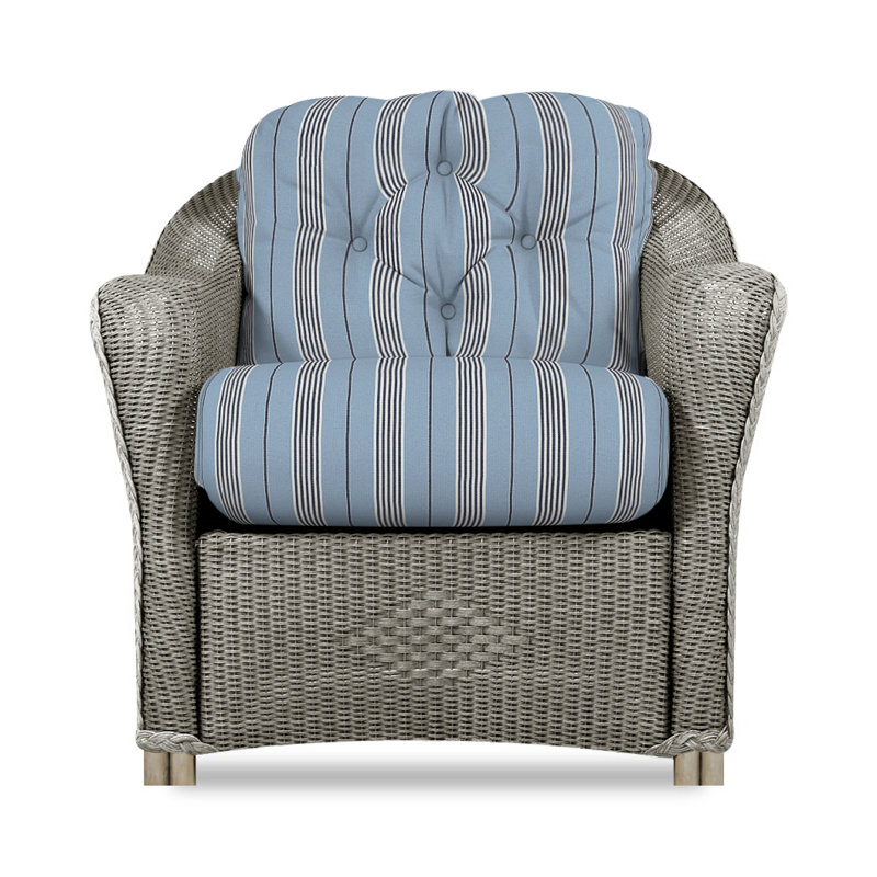 Reflections Outdoor Lounge Chair, Hansen Sky, Pewter
