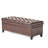 50" Long Faux Leather Upholstered Storage - Hand- Bench With Cover Finish-994915982