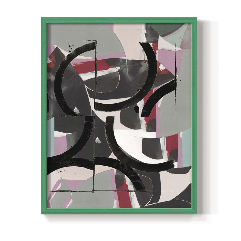Cartissi Space II, reproduction encadrée - bois massif, Vert, H 10 po x l 8 po