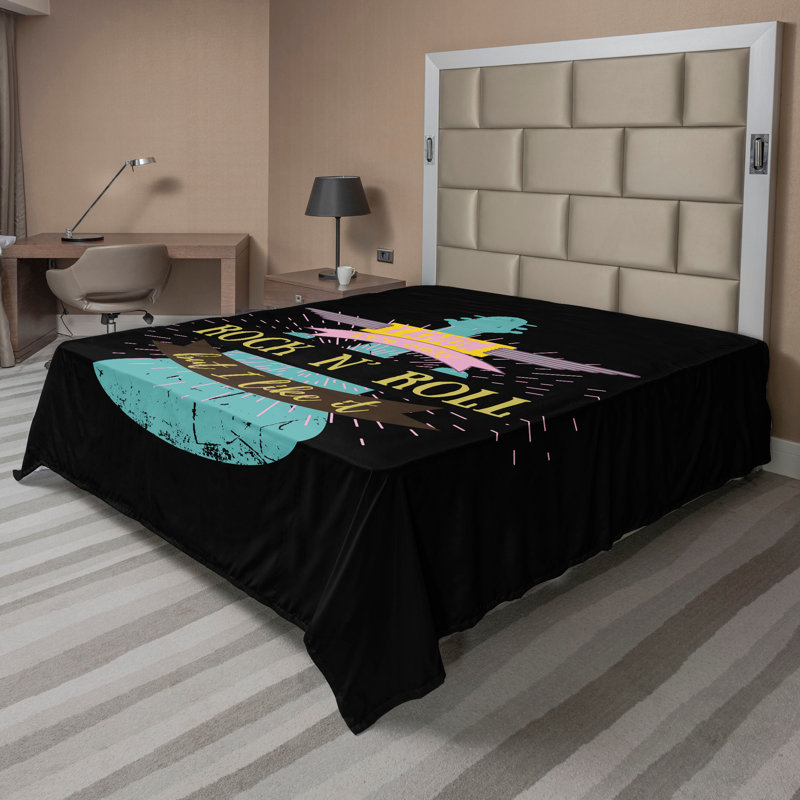Multicolore Ambesonne, Drap plat de taille très grand
