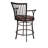 Maryrose Swivel Upholstered Faux Leather Counter Stool with Steel Frame-484553228