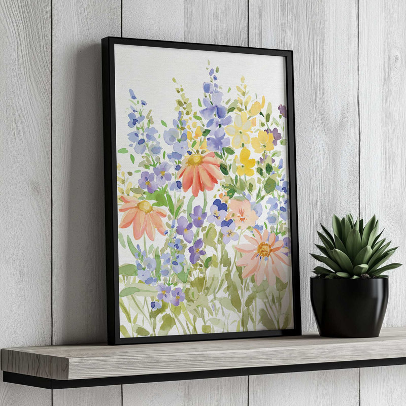 «Spring Celebration VII» par Katrina Pete, reproduction d'art, H 24 po x l 18 po, Doré