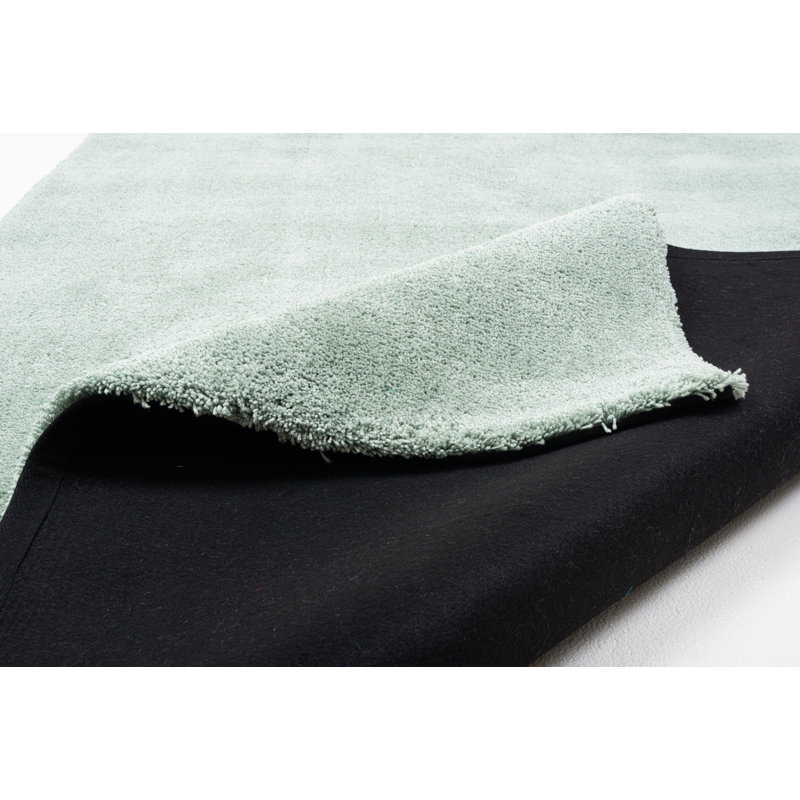 Cozy Handmade High Pile Mint Green Rug, Rechteckig 190 x 290 cm