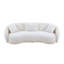 Canapé incurvé moderne Mid-Century à 4 places en tissu bouclé blanc cassé pour le salon, la chambre à coucher ou le bureau