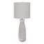 Lighting, H 27 po, lampe de table, céramique grise, abat-jour gris-60411140-60411139