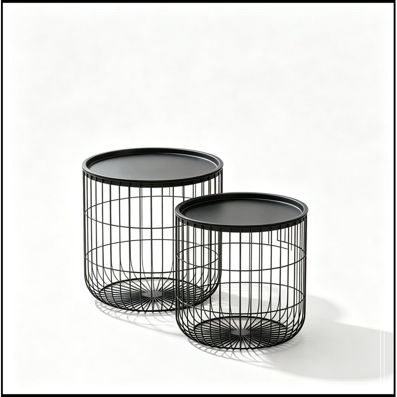 Tables basses rondes avec plateau amovible