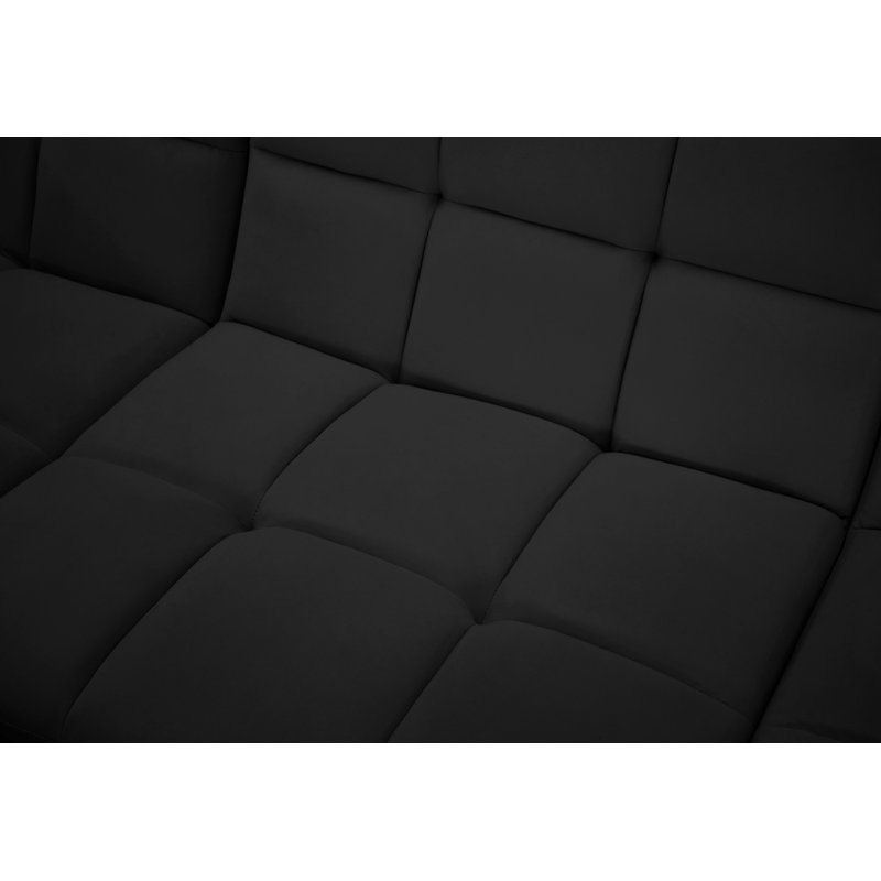 Canapé modulaire en velours Hellinger faisant face à la droite, Velours noir