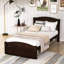 Twin Size Platform Bed Frame with Storage Drawer-1769894599