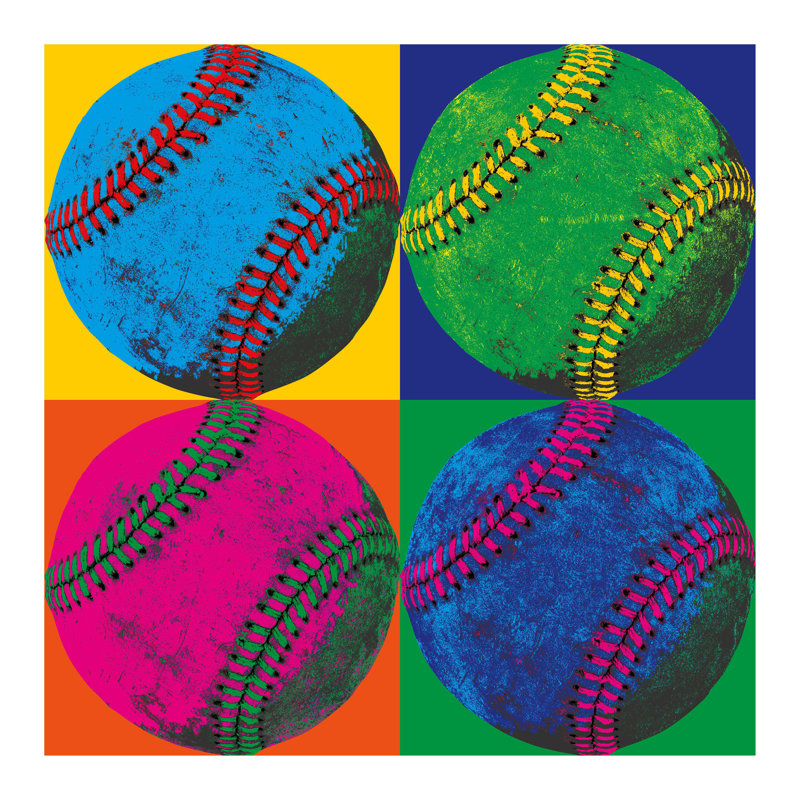 Ballon quatre baseball, H 20 po x l 20 po x P 1,25 po