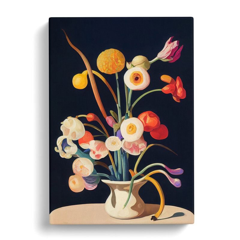 Flowers In The Vase No.1 - Wrapped Canvas Print, 50cm H x 35cm W x 3cm D