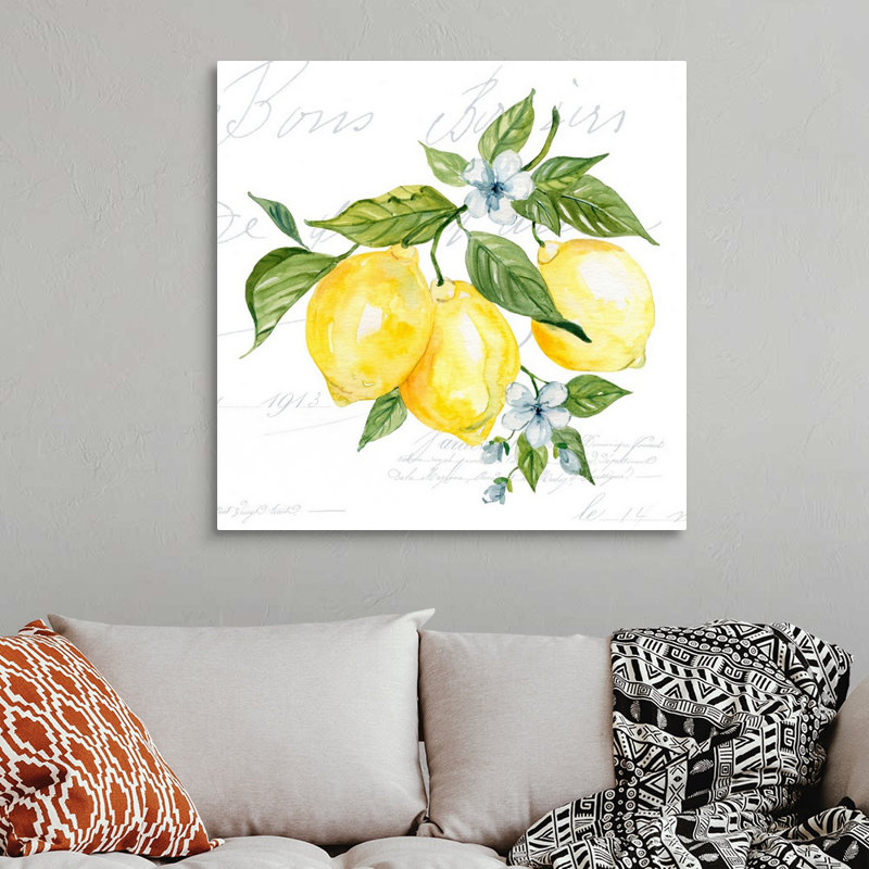 Lemon Squeeze II - reproduction d'art sur toile, Toile tendue, H 36 po x l 36 po x P 1,25 po