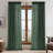 Linen Plaid Curtains Modern Window Panels Check Tartan Light Filtering Curtains for Living Room Bedroom, Rod Pocket Back Tab, 2 Panels-329966678-329966683