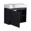 Meuble-lavabo mural 28 po avec lavabo en céramique blanche et porte à fermeture en douceur, emballage KD-829098798-829098797